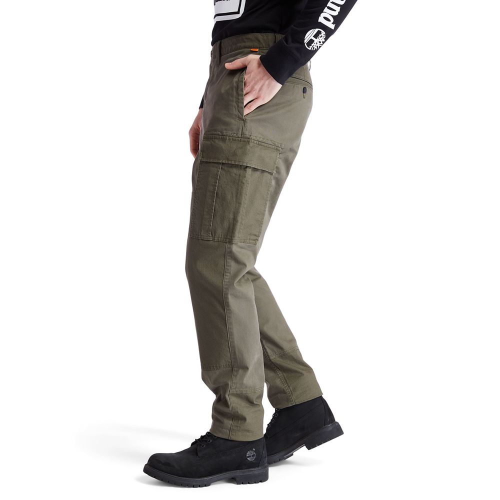 Timberland Mens Pants Profile Lake Relaxed-Fit Cargo - Olive - India GF1589647